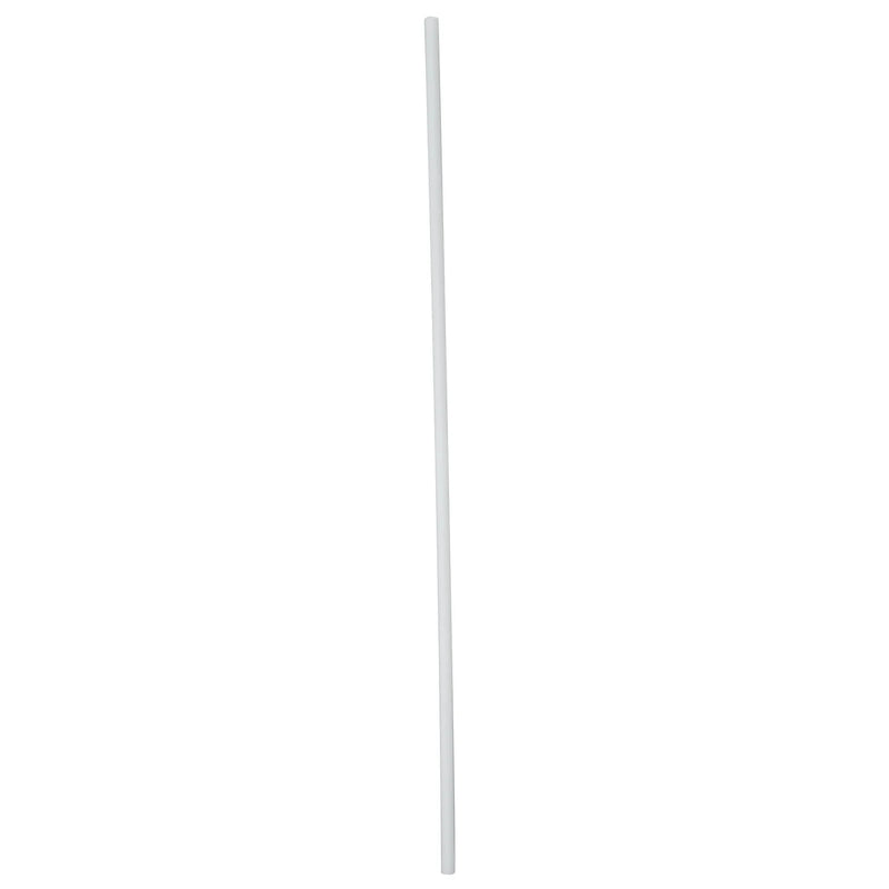 8" Regular Straws White Unwrapped 11100 - 9 x 500/Case