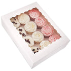 E.B. Box - 12 Cupcake Box With Window White 14