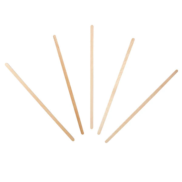 7 Inch Round Tip Wooden Coffee Stir Sticks 1000