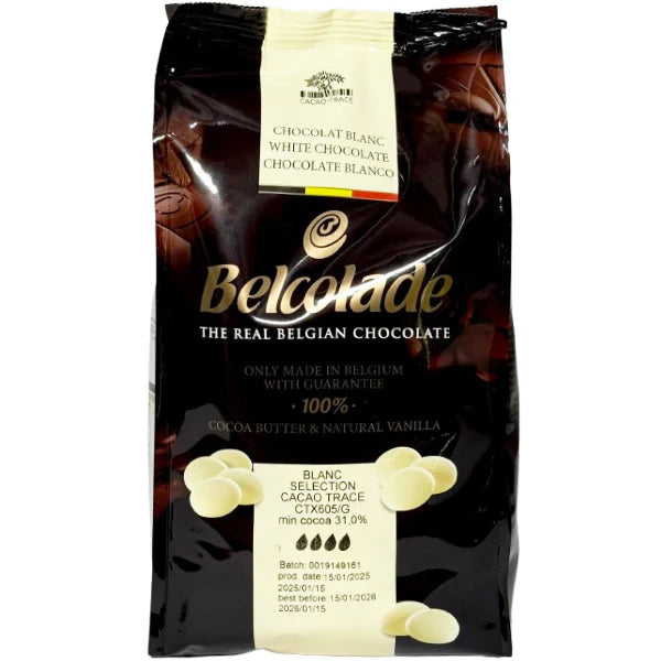 Belcolade - 31% White Chocolate Couverture - 8 x 1 Kg