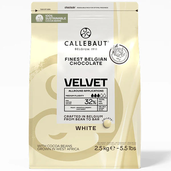 Callebaut - W2 Chocolate Blanco Callets 28% - 8 x 2,5 Kg