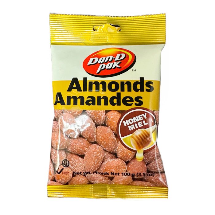 Dan D Pak - Almonds Honey Roasted - 12 x 100g