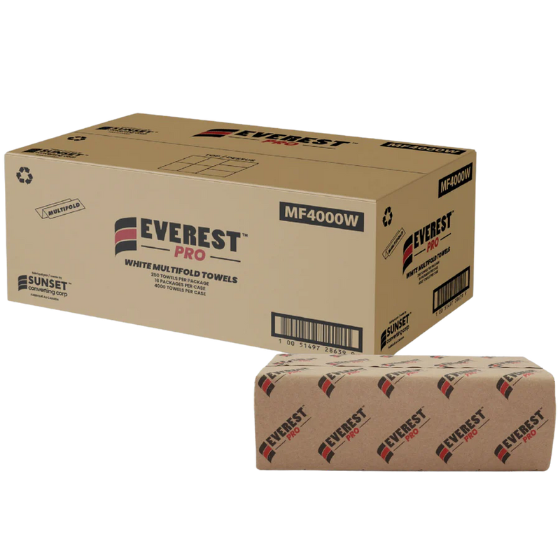 Everest Pro MF4000W - Multifold Hand Towel White - 4000 Sheets