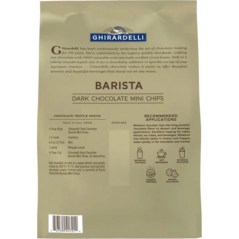 Callebaut - Pépites de chocolat mi-sucré VanLeer 4000 CT - 22 Lbs