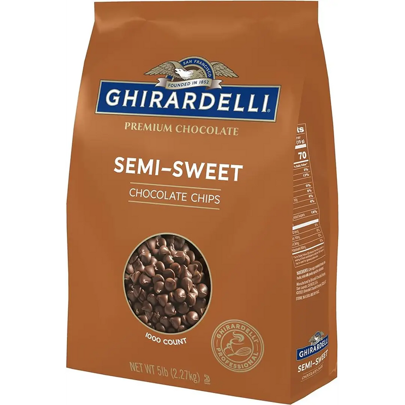 Ghirardelli - Semi Sweet Chocolate Chips 1000 Count - 5 Lbs