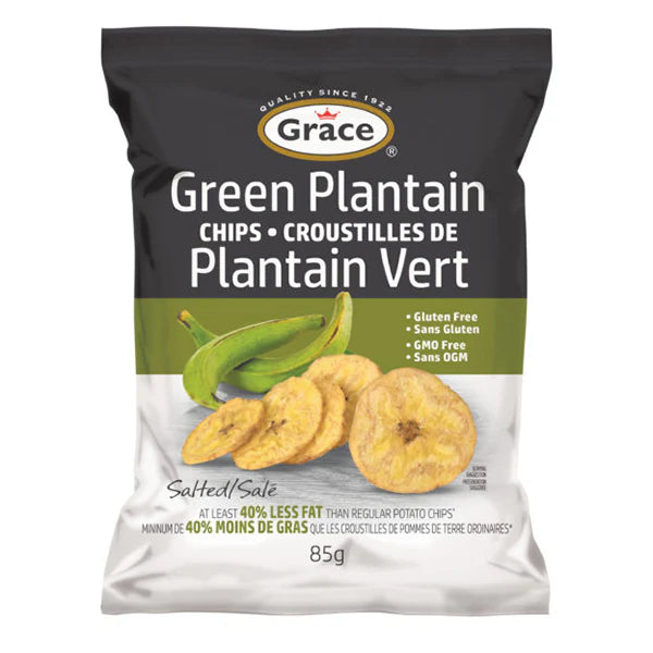 Grace - Croustilles de Plantain Vert Salées - 24 x 85g