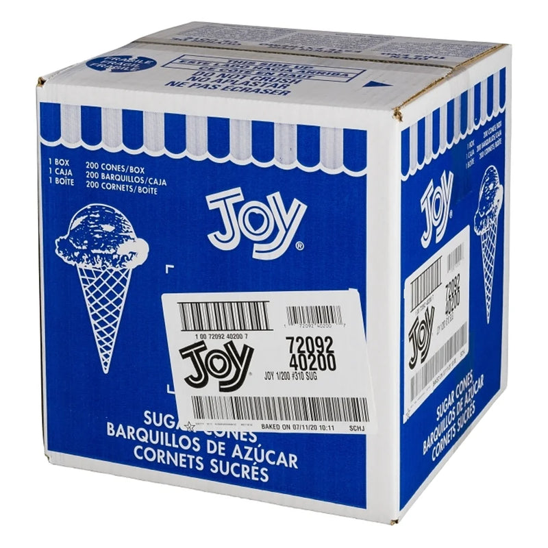 JOY - Cornets de crème glacée au sucre #310 sans enveloppe - 200/paquet
