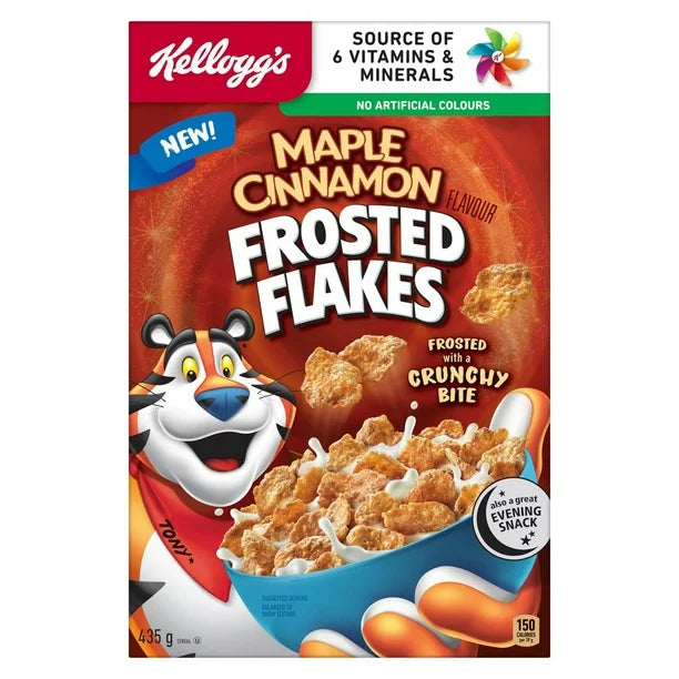 Kellogg's - Frosted Flakes Maple Cinnamon Flavor Cereal - 435g