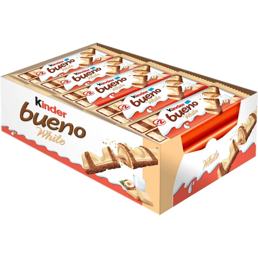 Kinder Bueno White Chocolate & Hazelnut Cream Bar - 20 x 39g