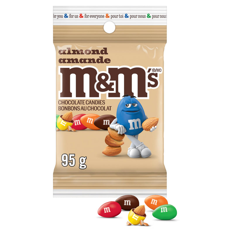 M&M - Almonds Chocolate Candy - 24 x 95g