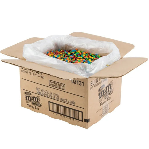 M&M Baking Milk Chocolate Candies Baking Bits 25 Lbs