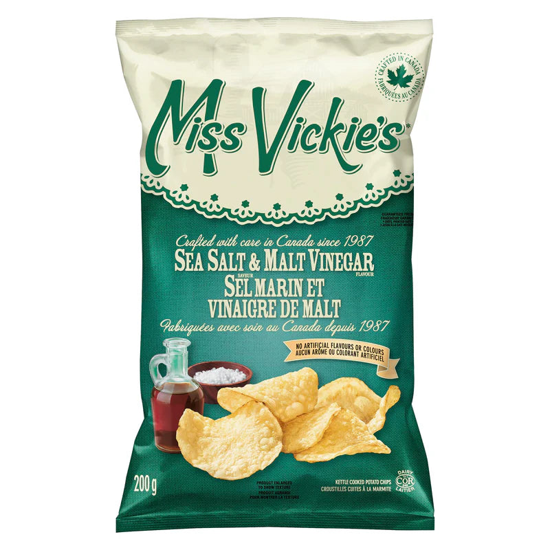 Miss Vickie's - Sal Marina y Vinagre de Malta - 18 x 200 g