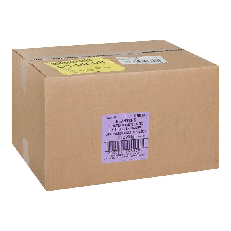 Planters - Cacahuètes en coquille rôties salées - 24 x 200g