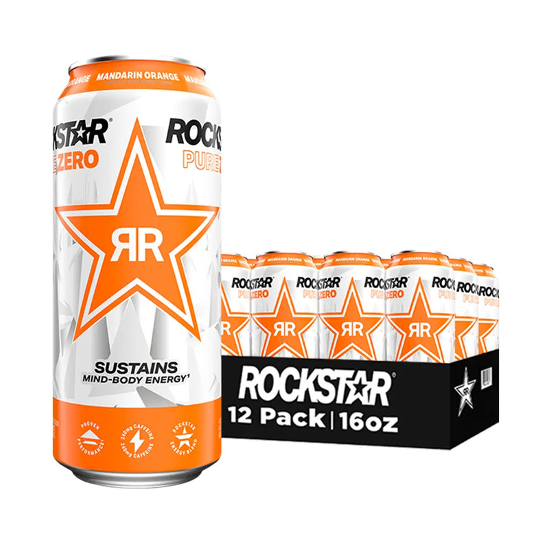 Rockstar - Pure Zero Mandarin Orange  - 12 x 473 ml