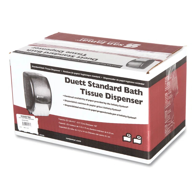 San Jamar DB350 Dispensador de papel higiénico estándar de doble rollo - Unidad