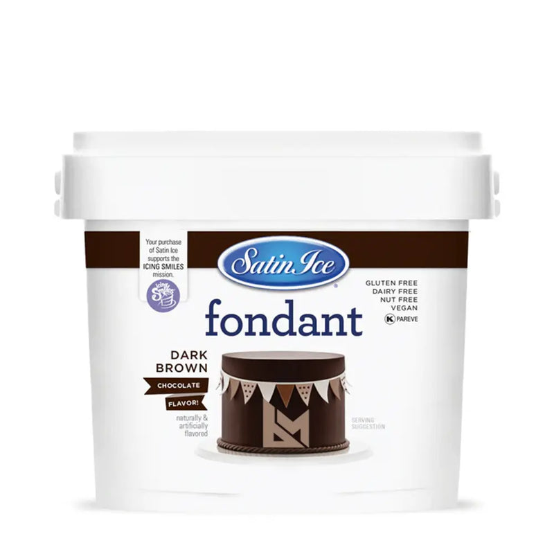 Hielo Satinado - Fondant de Chocolate Marrón Oscuro - 8 x 2,27 Kg