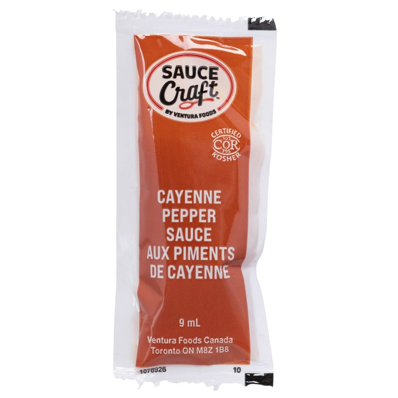 Sauce Craft - Portions de sauce au poivre de Cayenne - 504 x 9 g