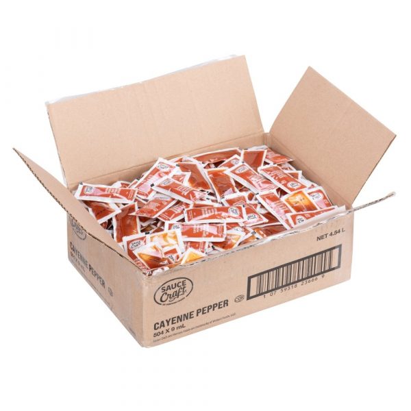 Sauce Craft - Portions de sauce au poivre de Cayenne - 504 x 9 g