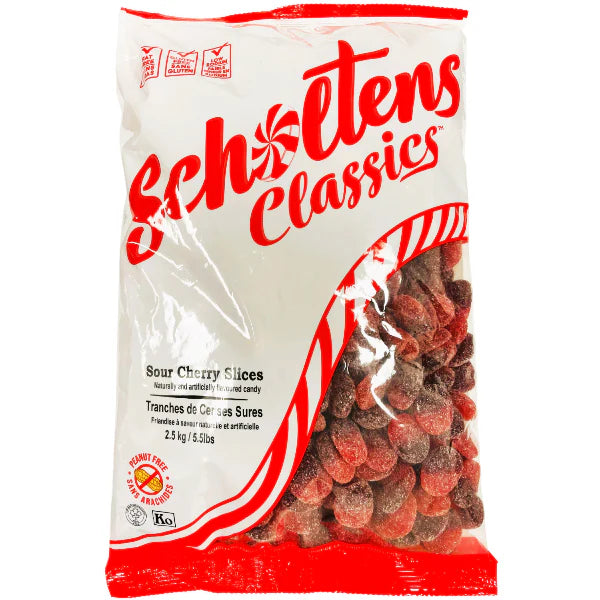 Scholtens - Sour Cherry Slices Gummy Candy - 4 x 2.5 Kg