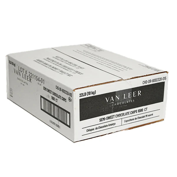 Van Leer - Semi Sweet Chocolate Chips 1000 Count - 10 kg