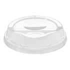 Clear Straw less Sip-Through Lids for 12-24 Oz, 98mm PET - 100 Pack