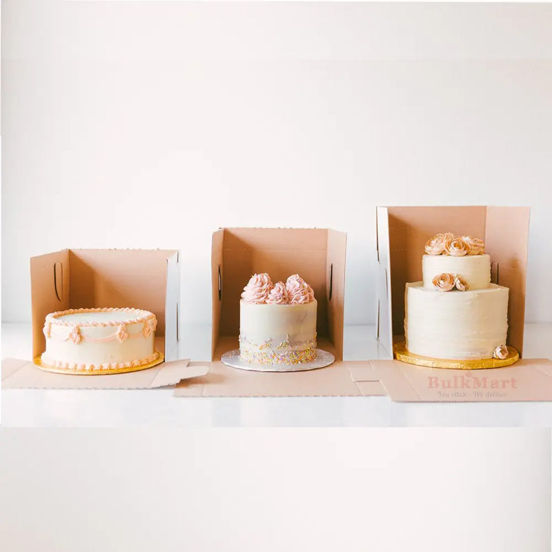 Boîte à gâteau/pâtisserie Flexbox réglable en hauteur de 45,7 x 45,7 x 30,5 cm - Lot de 5