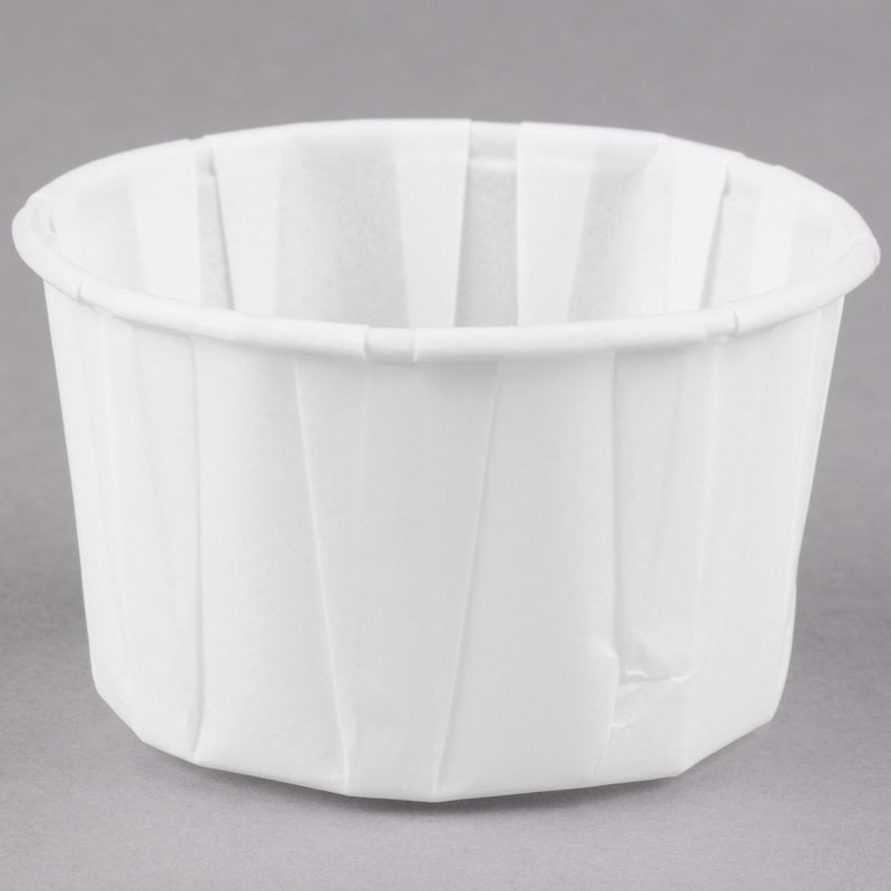 Dart Solo - 0.5 Oz White Paper Souffle / Portion Cups - 5000 / Case - Bulk Mart