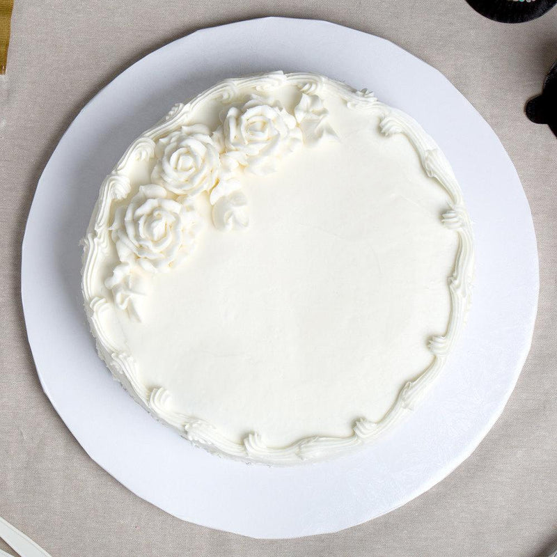 Enjay - 8" Round x 1/4" Thick White Cake Board - 24/Case - Bulk Mart