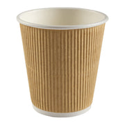 Hy Pax - 10 Oz Kraft Ripple Hot Paper Cup Nature Color - 1000/Case - Bulk Mart