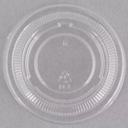 MC - Lids For 2 Oz Plastic Portion Cup Clear - 100/Pack - Bulk Mart