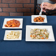 New Wave - 8" Square Sugarcane & Bamboo Bagasse Plate - 500/Sleeve - Bulk Mart