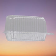 Polar Pak - 5" Medium Dome Hinged Clear Pie/Cake Slice Container - 100/Pack - Bulk Mart