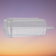 Polar Pak - 5" Shallow Hinged Clear Plastic Pie/Cake Slice Container - 300/Case - Bulk Mart