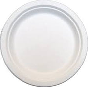Rite Earth - 10" Round Bagasse Sugarcane Biodegradable Plate - 125/Pack - Bulk Mart