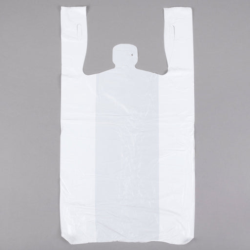 S7 White - Low Density T-Shirt Shopping Bags 13"x 10"x 24"- 500/Case - Bulk Mart