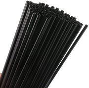 Stone - 6" Cocktail Straw Black Unwrapped - 250 / Pack - Bulk Mart