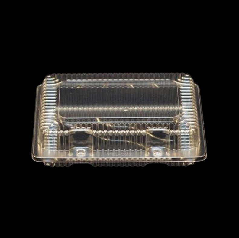 Vespa VEL-022 - 8.175" x 5.876" x 2.625"- Shallow Lunch Container OPS- 125/Pack - Bulk Mart